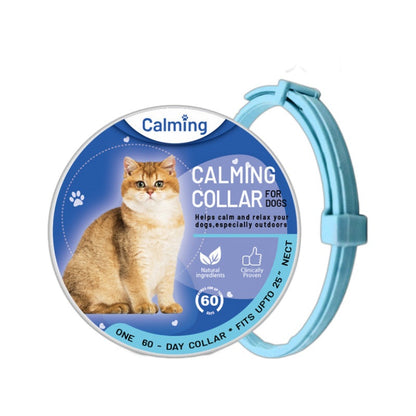 Adjustable Pet Calming Collar for Cats and Dogs